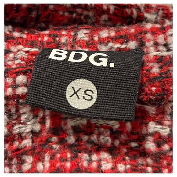 BDG Tweed Wool Blend Boucle Hooded Jacket Fully Lined - Picture 3 of 4